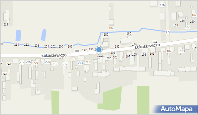 Szarlejka, Łukaszewicza, 207, mapa Szarlejka