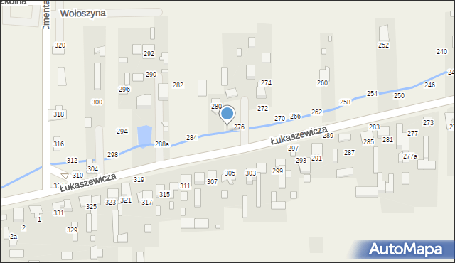 Szarlejka, Łukaszewicza, 278, mapa Szarlejka