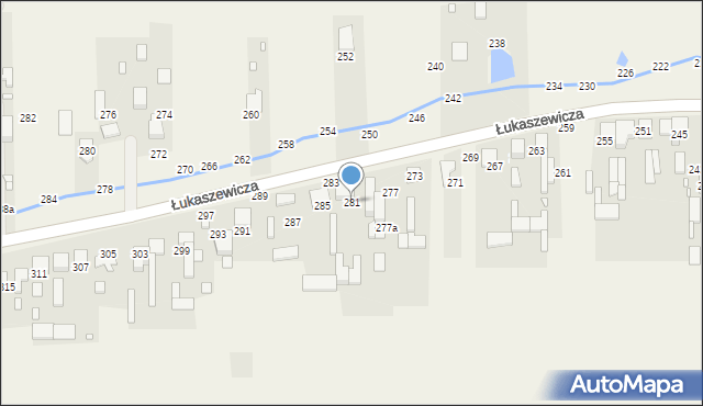 Szarlejka, Łukaszewicza, 281, mapa Szarlejka