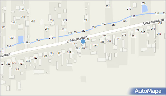 Szarlejka, Łukaszewicza, 291, mapa Szarlejka