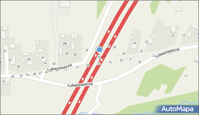 Szarlejka, Łukaszewicza, 32, mapa Szarlejka