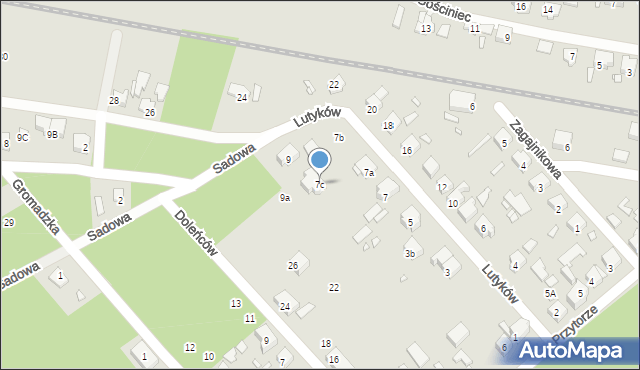 Szczecin, Lutyków, 7c, mapa Szczecina
