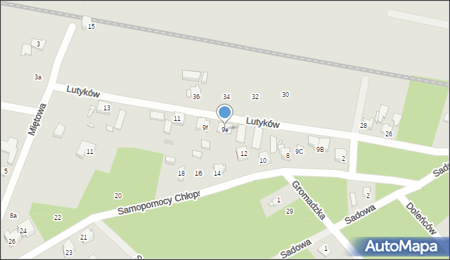 Szczecin, Lutyków, 9e, mapa Szczecina