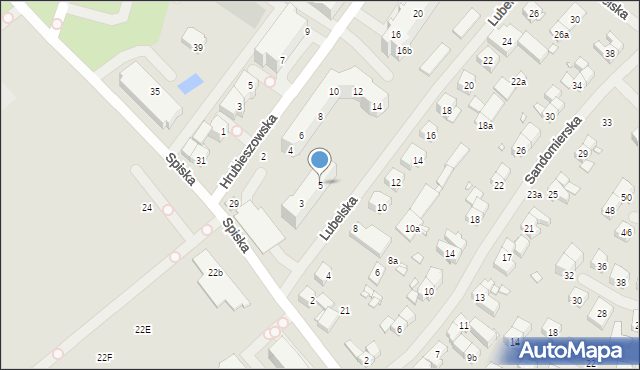 Szczecin, Lubelska, 5, mapa Szczecina