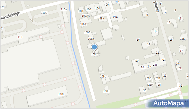 Szczecin, Łukasińskiego Waleriana, mjr., 108b, mapa Szczecina