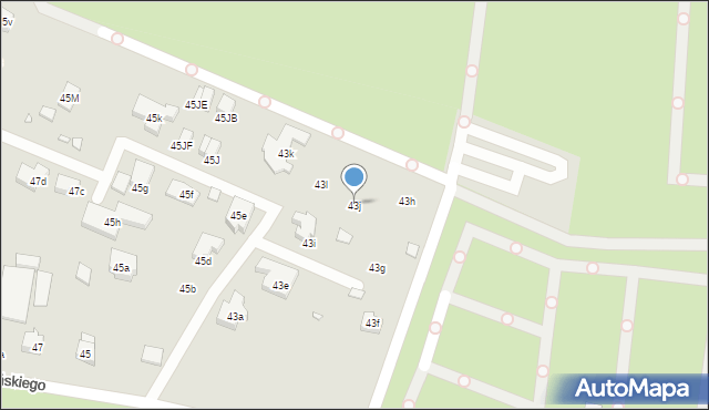 Szczecin, Łukasińskiego Waleriana, mjr., 43j, mapa Szczecina