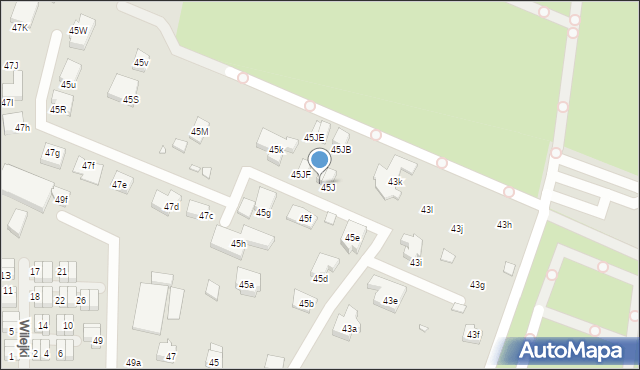 Szczecin, Łukasińskiego Waleriana, mjr., 45JA, mapa Szczecina