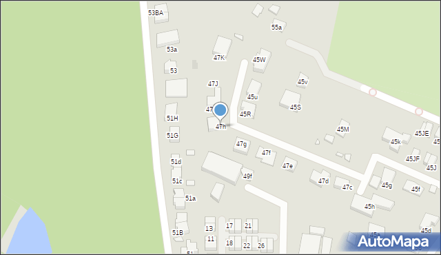 Szczecin, Łukasińskiego Waleriana, mjr., 47h, mapa Szczecina