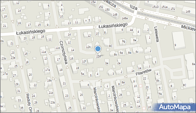 Szczecin, Łukasińskiego Waleriana, mjr., 12d, mapa Szczecina