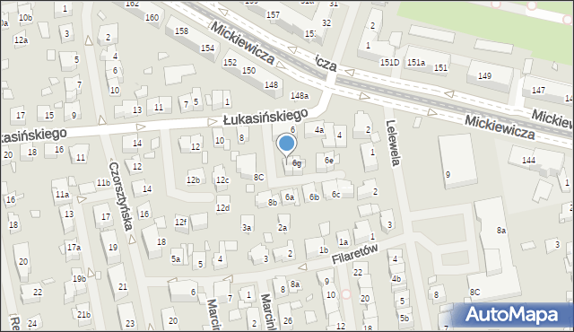 Szczecin, Łukasińskiego Waleriana, mjr., 6h, mapa Szczecina