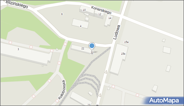 Szczecin, Ludowa, 22, mapa Szczecina