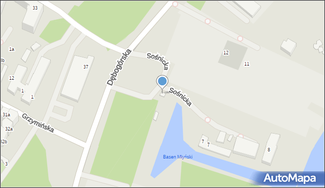 Szczecin, Ludowa, 8, mapa Szczecina