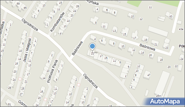 Szczecin, Lukrecjowa, 21, mapa Szczecina