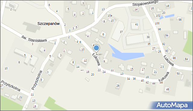 Szczepanów, Łukowa, 7, mapa Szczepanów