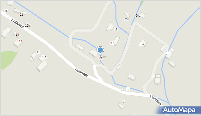 Szczytna, Ludowa, 16, mapa Szczytna