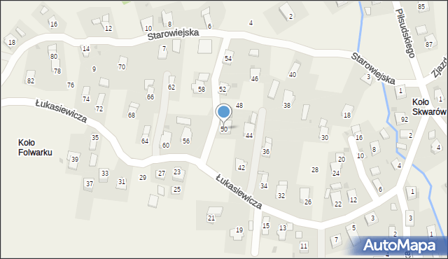 Targowiska, Łukasiewicza Ignacego, 50, mapa Targowiska