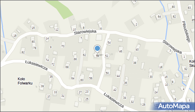 Targowiska, Łukasiewicza Ignacego, 58, mapa Targowiska