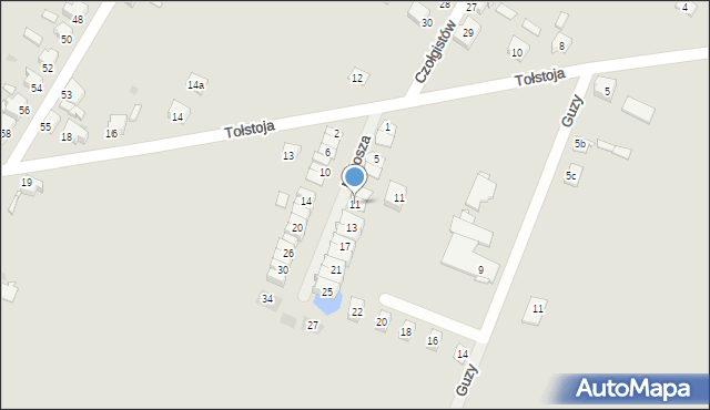 Tarnowskie Góry, Lubosza Bolesława, 11, mapa Tarnowskie Góry