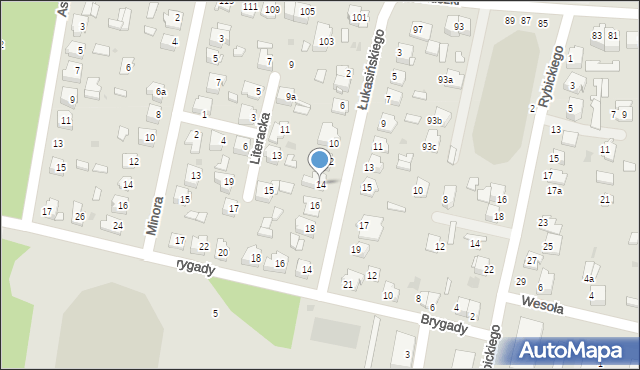 Tomaszów Lubelski, Łukasińskiego, 14, mapa Tomaszów Lubelski