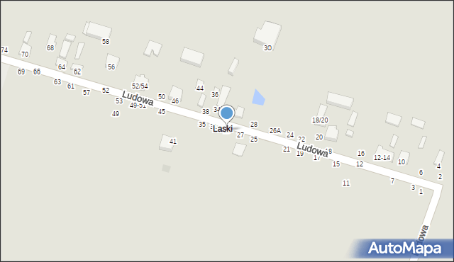 Tomaszów Mazowiecki, Ludowa, 29, mapa Tomaszów Mazowiecki