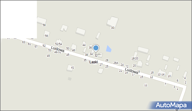 Tomaszów Mazowiecki, Ludowa, 32, mapa Tomaszów Mazowiecki