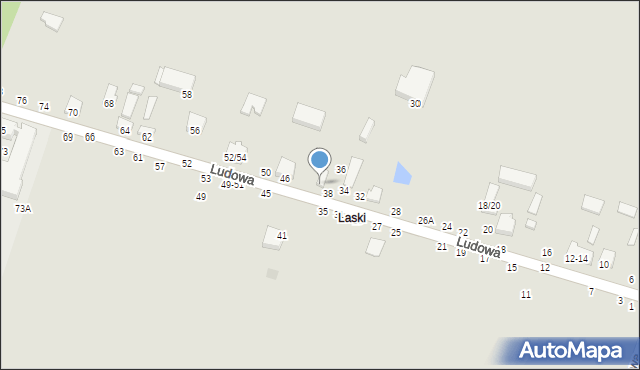 Tomaszów Mazowiecki, Ludowa, 42, mapa Tomaszów Mazowiecki