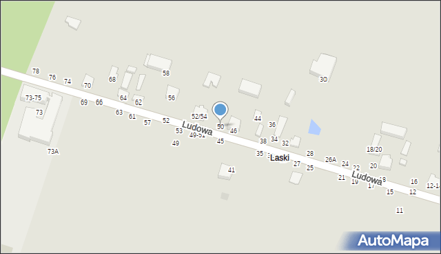 Tomaszów Mazowiecki, Ludowa, 50, mapa Tomaszów Mazowiecki