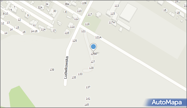 Tomaszów Mazowiecki, Ludwikowska, 125A, mapa Tomaszów Mazowiecki