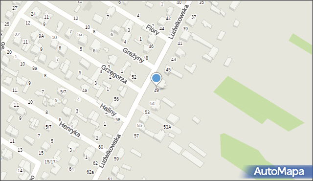 Tomaszów Mazowiecki, Ludwikowska, 49, mapa Tomaszów Mazowiecki