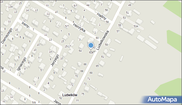 Tomaszów Mazowiecki, Ludwikowska, 62a, mapa Tomaszów Mazowiecki