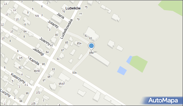 Tomaszów Mazowiecki, Ludwikowska, 85b, mapa Tomaszów Mazowiecki