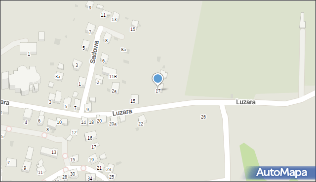 Trzebinia, Luzara, ks. hm., 17, mapa Trzebinia