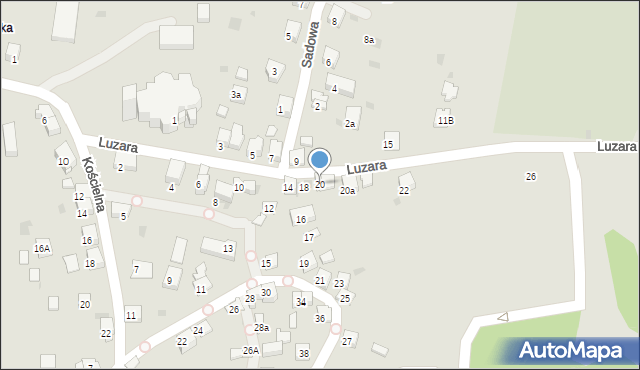 Trzebinia, Luzara, ks. hm., 20, mapa Trzebinia