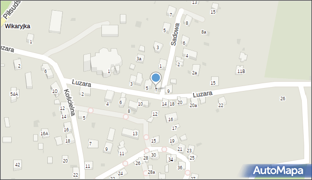 Trzebinia, Luzara, ks. hm., 7, mapa Trzebinia