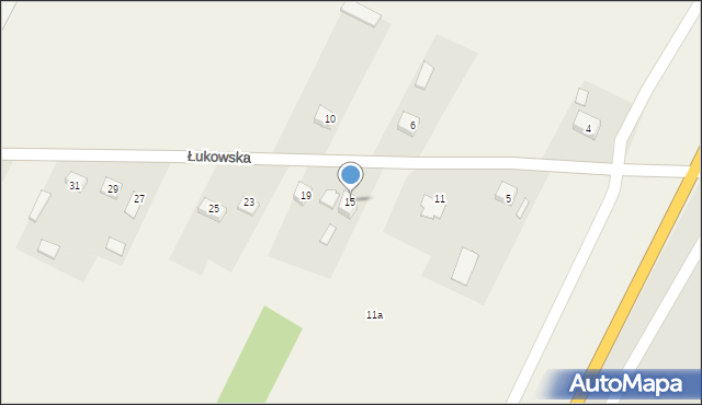 Tuliłów, Łukowska, 15, mapa Tuliłów