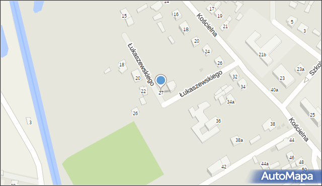 Tyszowce, Łukaszewskiego Antoniego, 27, mapa Tyszowce