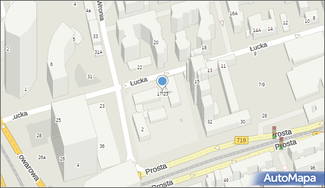 Warszawa, Łucka, 17/23, mapa Warszawy