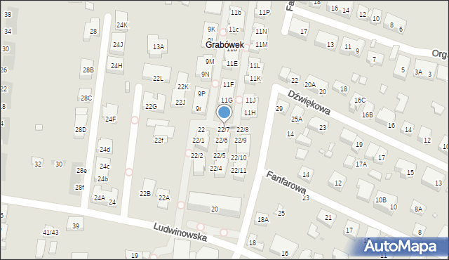 Warszawa, Ludwinowska, 22/7, mapa Warszawy