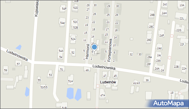 Warszawa, Ludwinowska, 48/50, mapa Warszawy