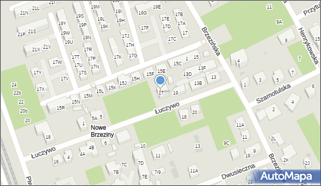 Warszawa, Łuczywo, 17, mapa Warszawy