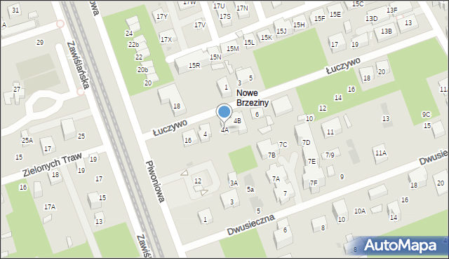 Warszawa, Łuczywo, 4A, mapa Warszawy