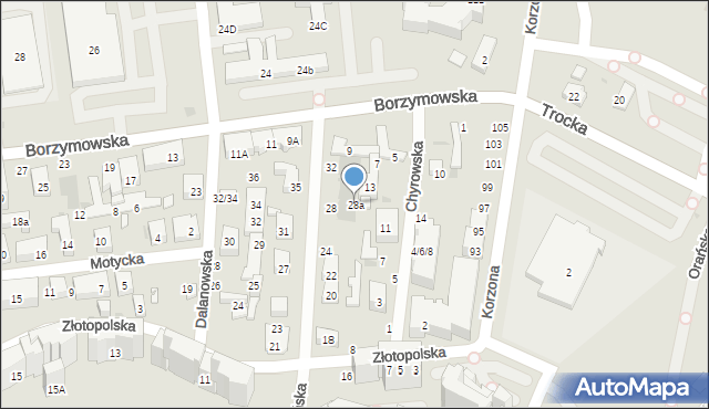 Warszawa, Lusińska, 28a, mapa Warszawy