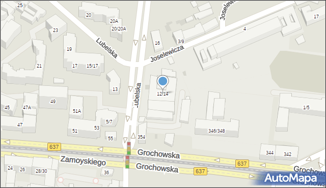 Warszawa, Lubelska, 12/14, mapa Warszawy