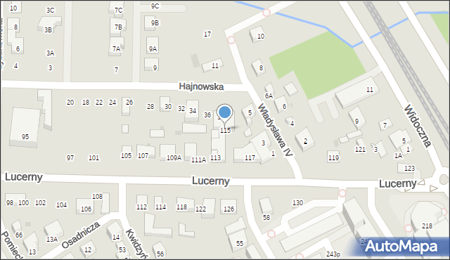 Warszawa, Lucerny, 115, mapa Warszawy