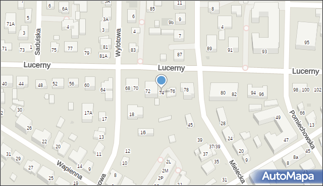 Warszawa, Lucerny, 74, mapa Warszawy