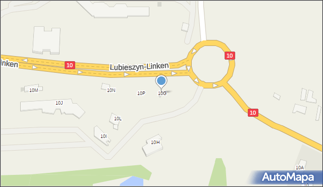 Wąwelnica, Lubieszyn, 10G, mapa Wąwelnica