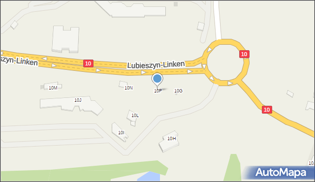 Wąwelnica, Lubieszyn, 10P, mapa Wąwelnica