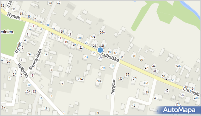 Wąwolnica, Lubelska, 27, mapa Wąwolnica