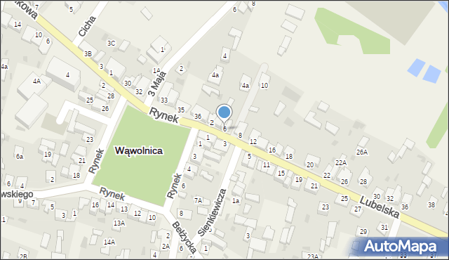 Wąwolnica, Lubelska, 6, mapa Wąwolnica