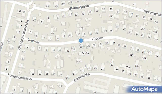 Wejherowo, Ludowa, 18, mapa Wejherowo